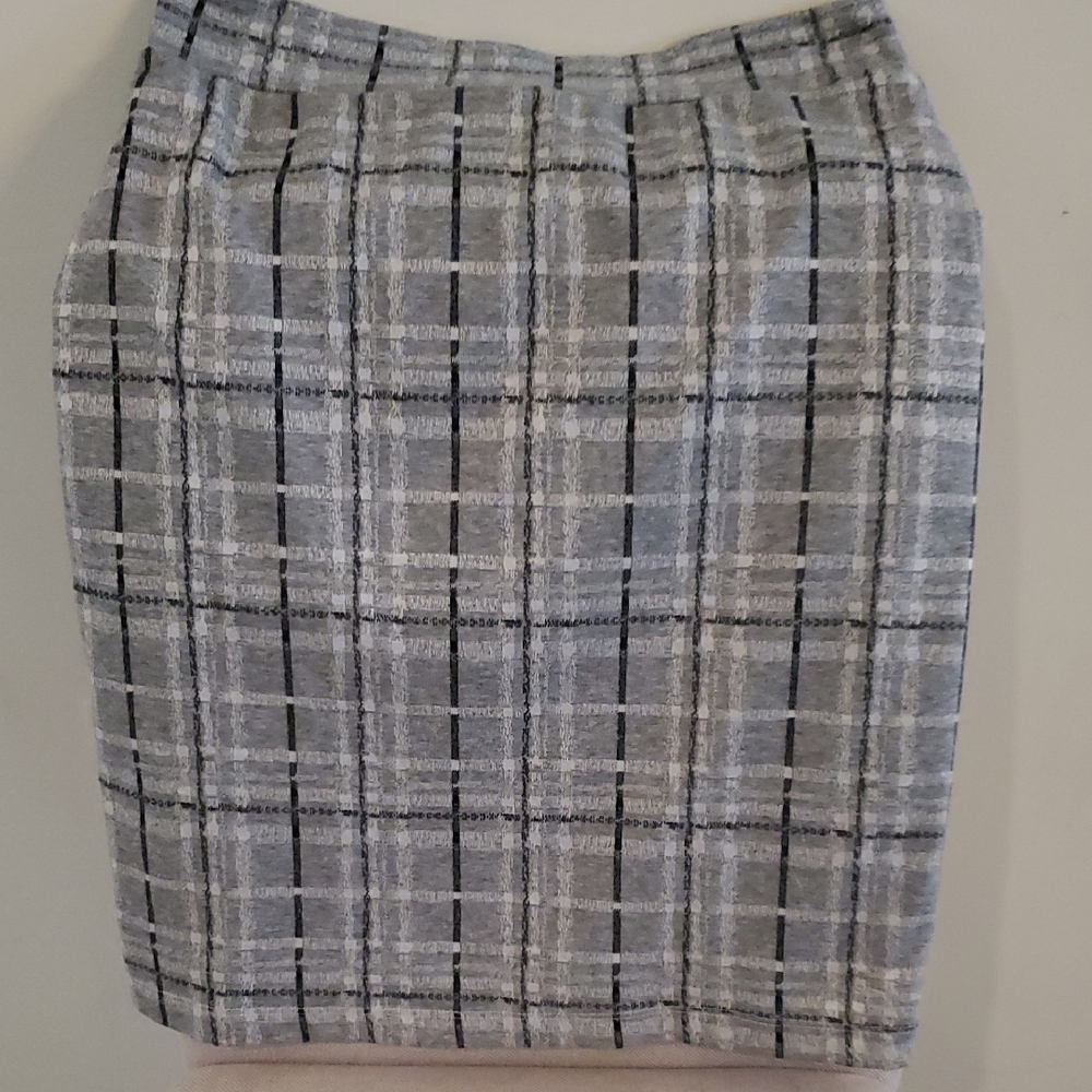 Gray Plaid Women's Skirt